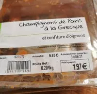 Mängden socker i Champignons de Paris à la Grecque