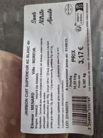 Mängden socker i Jambon cuit supérieur blanc