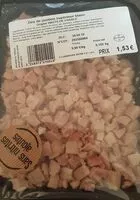 Mängden socker i Dés de jambon supérieur blanc