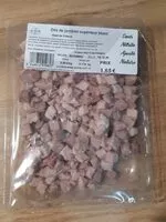 Mängden socker i Dés de jambon supérieur blanc