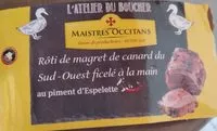Mängden socker i Rôti de magret de canard du Sud ouest au piment d'Espelette