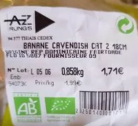 Mängden socker i Banane  cavendish cat 2 18cm