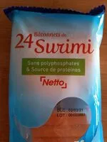 Mängden socker i Bâtonnets de surimi