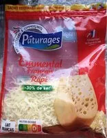 Mängden socker i Emmental français rapé