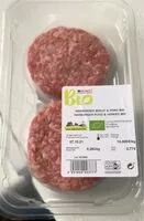 Mängden socker i Hamburger boeuf et porc bio