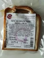 Mängden socker i Pâté en croûte sans médaillon sv
