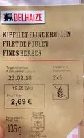 Mängden socker i Filet de poulet fines herbes