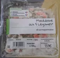 Mängden socker i Macédoine aux 5 legumes et sa mayonnaise