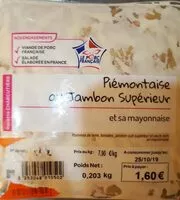 Mängden socker i Piémontaise au jambon supérieur
