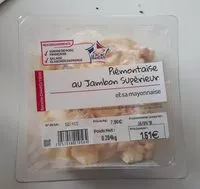 Mängden socker i Piemontaise au jambon supérieur