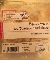 Mängden socker i Piemontaise au jambon supérieur