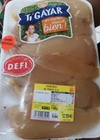 Mängden socker i Escalope de poulet