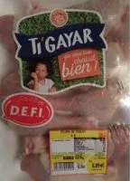 Mängden socker i Pilons de poulet