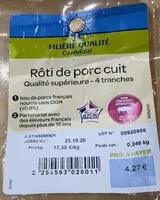 Mängden socker i Rôti de porc cuit