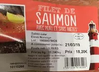 Mängden socker i Filet de saumon avec peau et sans arétes