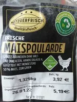 Mängden socker i Frische Maispoularde