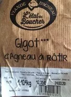 Mängden socker i Gigot d'agneau à rotir avec os