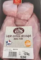 Mängden socker i Lapin entier découpé