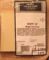 Mängden socker i Beaufort AOP