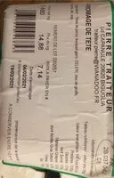 Mängden socker i Fromage de tete