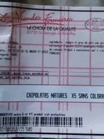 Mängden socker i Chipolatas natures x5