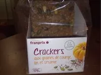 Mängden socker i Crackers aux graines de courge, lin et sésame