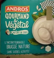 Mängden socker i Andros gourmand & vegetal au lait de coco
