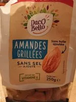 Mängden socker i Amandes grillées sans sel