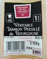 Mängden socker i Veritable jambon persillé de Bourgogne