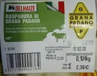 Mängden socker i Raspadura di grana padano