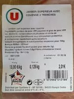 Mängden socker i Jambon supérieur avec couenne