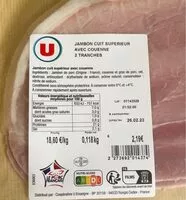 Mängden socker i Jambon cuit supérieur