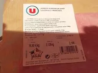 Mängden socker i Jambon Supérieur sans couenne 2 tranches