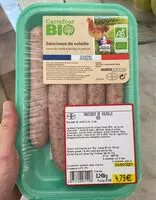 Mängden socker i Saucisse de volaille BIO