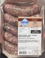 Mängden socker i Saucisses aux choux dauphinoises