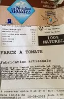 Mängden socker i Farce a tomate