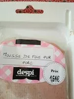 Mängden socker i Mousse de foie pur porc