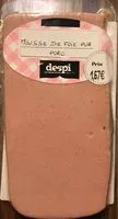 Mängden socker i Mousse de foie pur porc