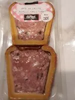 Mängden socker i Pate en croute volaille forestière