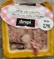 Mängden socker i Pate en croute volaillle Forestiere