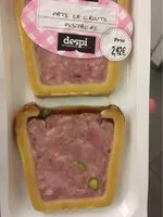 Mängden socker i Pate en croute pistache