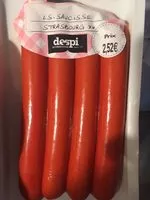 Mängden socker i Saucisse strasbourg