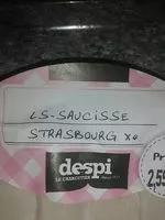 Mängden socker i Saucisses de Strasbourg