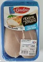 Mängden socker i Filet de poulet "L'extra tendre"