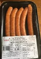 Mängden socker i Saucisses volaille espelette