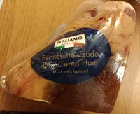 Mängden socker i Prosciutto Crudo Dry Cured Ham 9 Months Matured