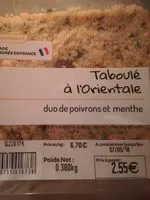 Mängden socker i Taboulé à l'Orientale