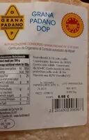 Mängden socker i Grana padano dop