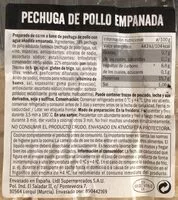 Mängden socker i Pechuga de pollo empanada
