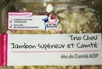 Mängden socker i Trio chou, jambon supérieur, comté